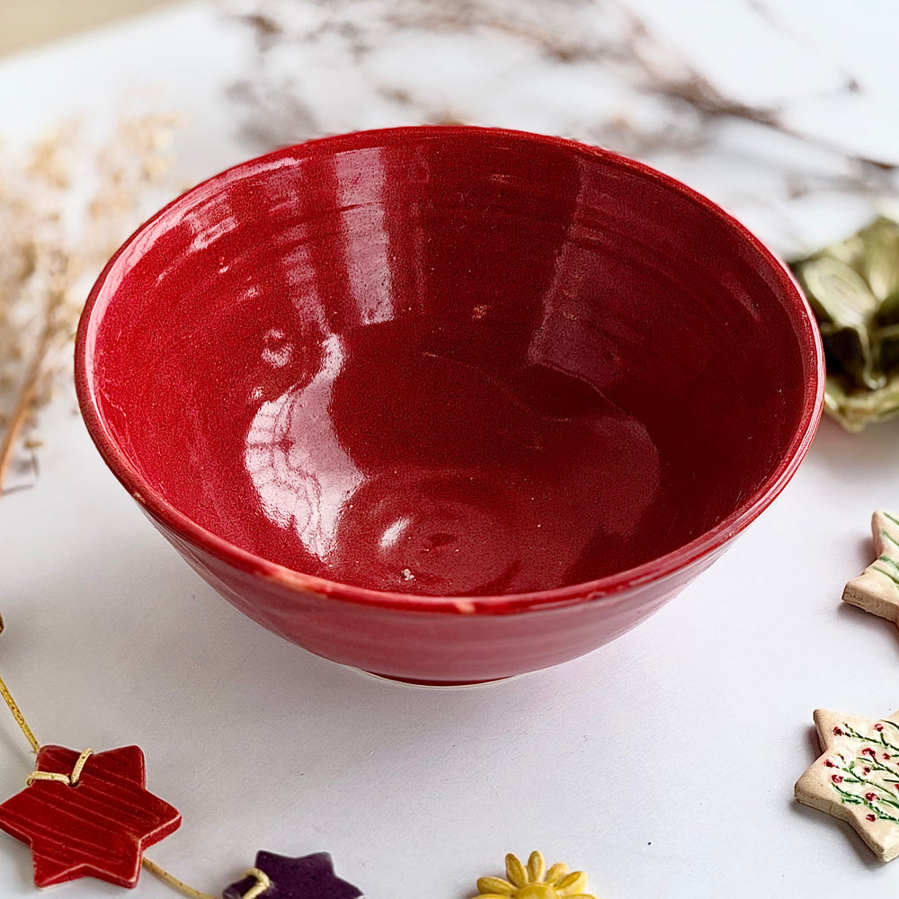 Cherry Lacquer Bowl, front view