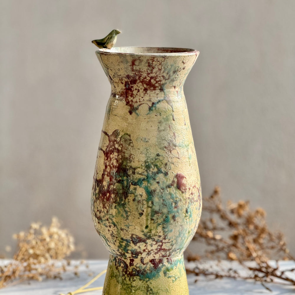 Songbird Perch Vase viewed from a slight angle