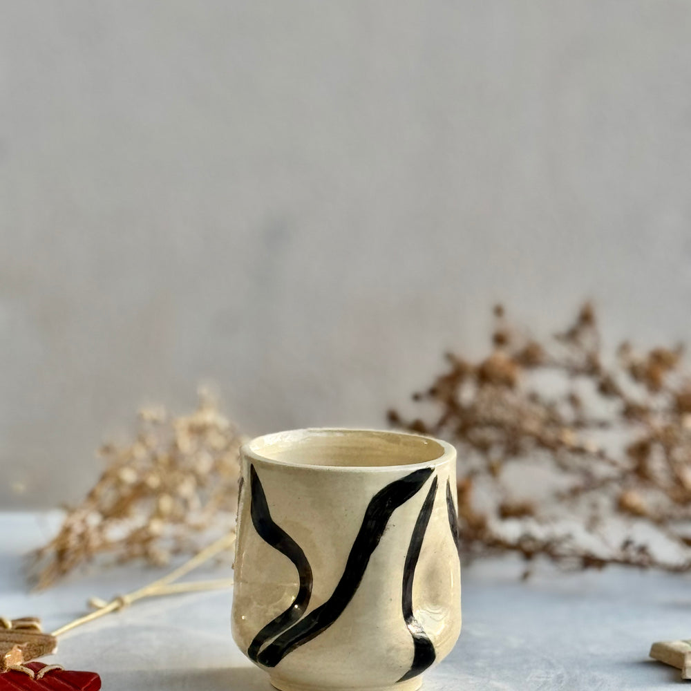 Ink Stroke Cups, the pair shown side by side