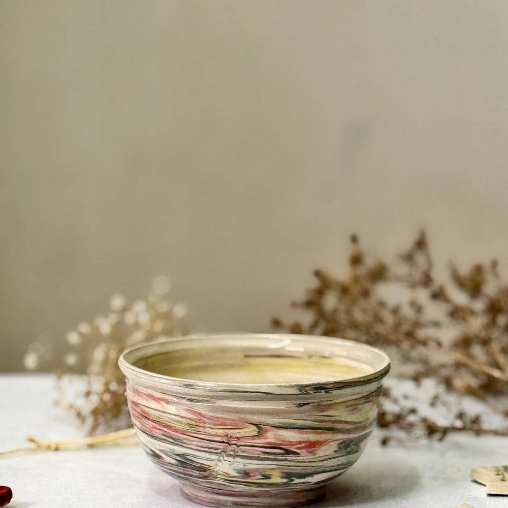 Blush Horizon Bowl, interior view