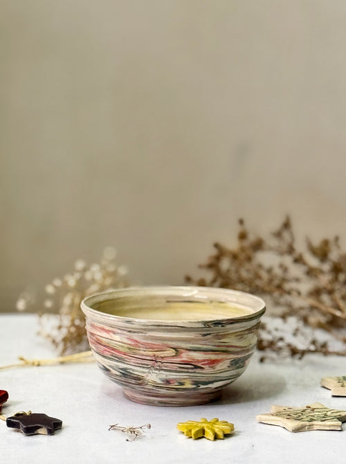 Blush Horizon Bowl, interior view