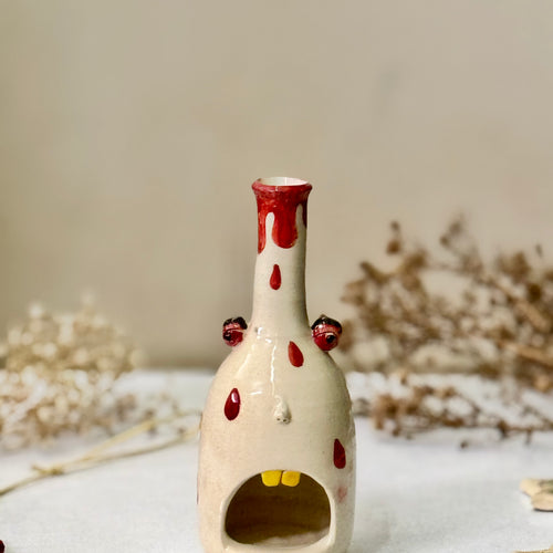 Polka Ghost Tealight, front view