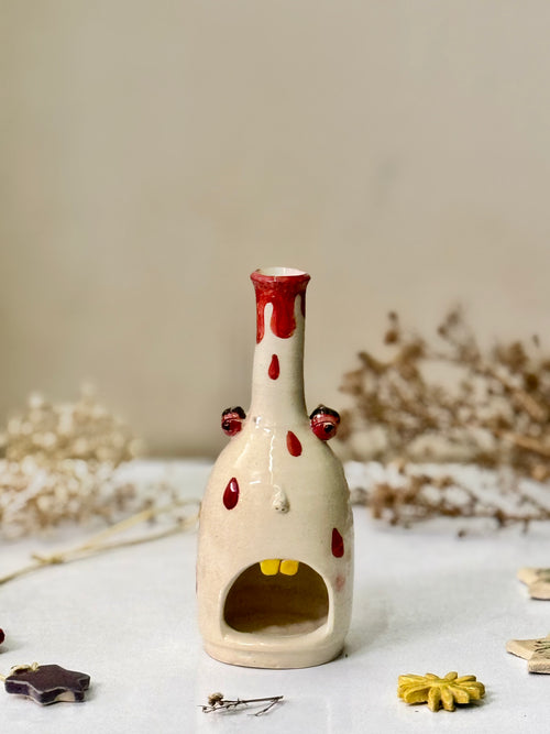 Polka Ghost Tealight, front view