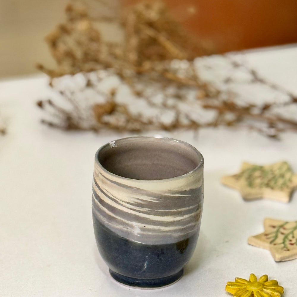 Slate Marble Tumbler, top-down view of the opening